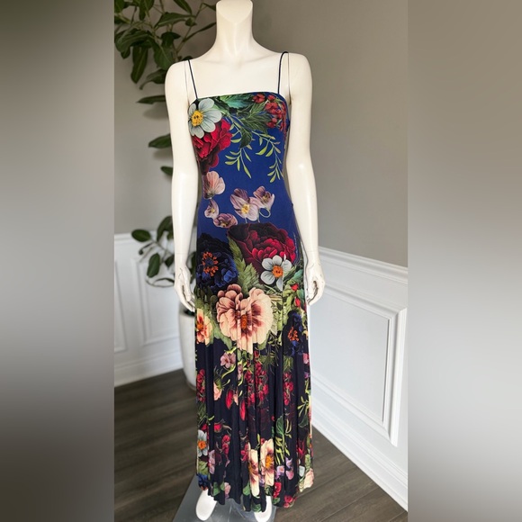 Alice + Olivia Augusta Floral Stretch Maxi Dress Strapless Gown Sz 0 NWT 895$ - Picture 15 of 16